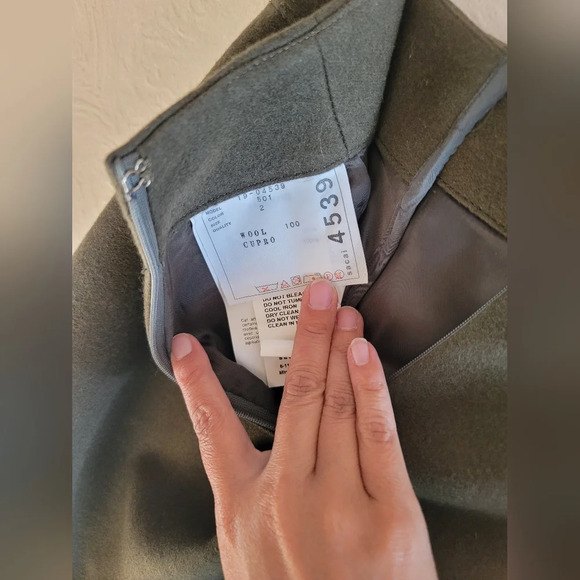 Sacai,‎ Melton Asymmetric Tight Wool Skirt, Size 2 - Picture 10 of 14